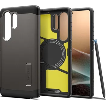 Pouzdro na mobilní telefon KRYT SPIGEN TOUGH ARMOR MAGSAFE GALAXY S25 ULTRA GUNMETAL