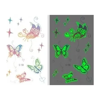 Tetování Smyvatelné tetování pro děti SVÍTÍCÍ MOTÝLCI EI138