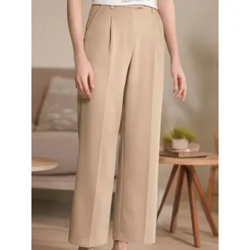 Dámské kalhoty Sinsay - Elegantní kalhoty s puky - krémová - 205DF-12X - 205DF-12X-XL