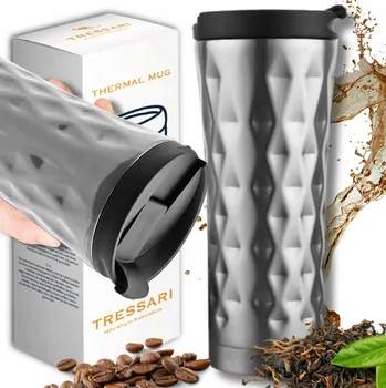 Termoska Termohrnek duży 500 ml termoska TRESSARI na kávu a čaj vzduchotěsná ocel