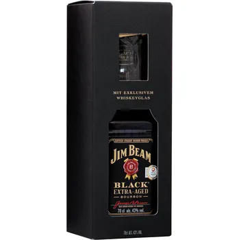 Whisky Jim Beam Black Extra Aged Bourbon 43 % 0,7 l + sklenička