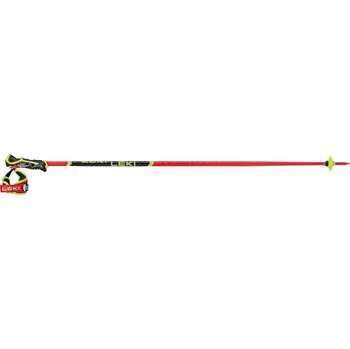 Sjezdová hůlka lyžařské hole LEKI WCR TBS SL 3D bright red - black - neonyellow - 130cm