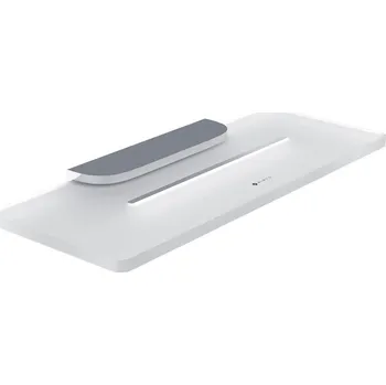 Koupelnový nábytek Police do koupelny s otvory, bílá matná plexiglass, úchyty chrom, 30 cm NIMCO IXI police NK X430-26 Nimco