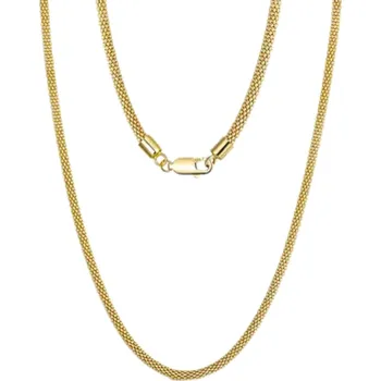 Řetízek Majya Stříbrný řetízek PAOLO 45 cm | šířka 3 mm pozlacený Ag/; ≤6,39 g 11743