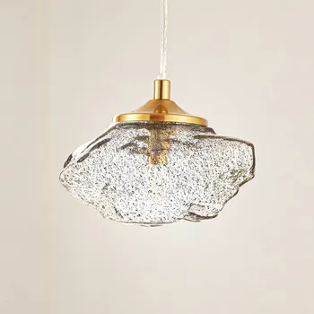 Závěsné svítidlo Lindby Piatra, kouř/mosaz, sklo, Ø 16 cm, G9 - Stříška - Ø 10 cm, výška 2,5 cm Černá, mosaz 1 x 8 W LED - Doprava zdarma