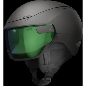 Chránič hlavy lyžařská přilba ATOMIC REVENT GT AMID VISOR HD black/green - M/55-59cm/