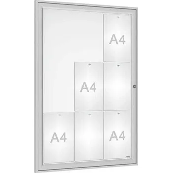 Informační tabulka Venkovní elegantní vitrína Tradition, 9 x A4, elox + doprava zdarma