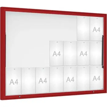 Informační tabulka Venkovní vitrína Classique, 21 x A4, plexi, červená + doprava zdarma