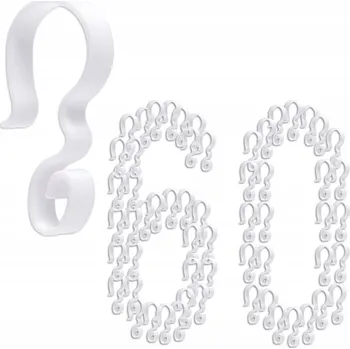 Vánoční dekorace 60x SILNÉ háčky NA OKAP pro vánoční světýlka dekorace OKAPOVÉ věšáky