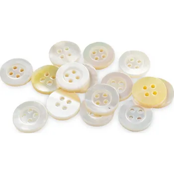 Knoflík Perleťové 1 cm čtyřdírkové Varianta: Čtyřdírkový hladké lemování