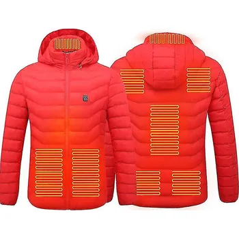 Pánská bunda Unisex Vyhřívaná bunda - Červená, 3XL