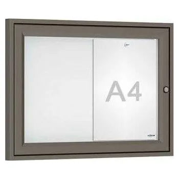 Informační tabulka Venkovní elegantní vitrína Tradition, 2 x A4, šedá PRO + doprava zdarma