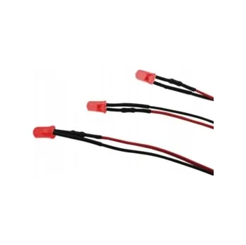 Polovodič LED dioda 5mm 12V DC červená 5mm