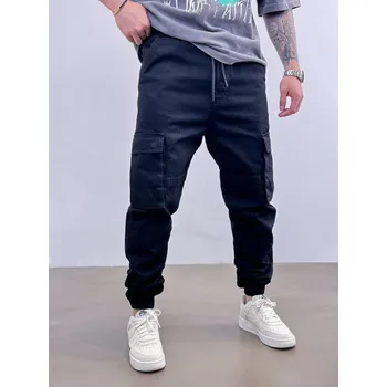 Pánské džíny 2Y Premium Černé jogger fit džíny VELOCITY Velikost: 31
