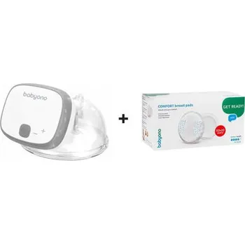 Doplněk pro panenku BabyOno SET Elektrická odsávačka SHELLY + Vložky do podprsenky COMFORT 70ks