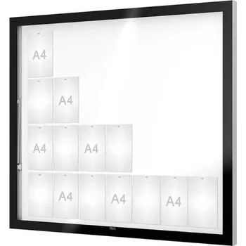 Informační tabulka Venkovní černá moderní vitrína Edge, 28 x A4 + doprava zdarma