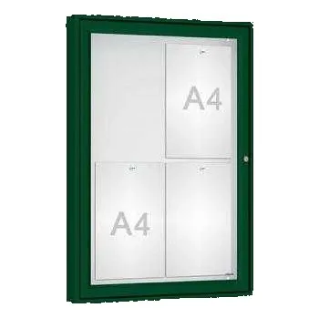 Informační tabulka Venkovní vitrína Classique, 4 x A4, plexi, zelená + doprava zdarma