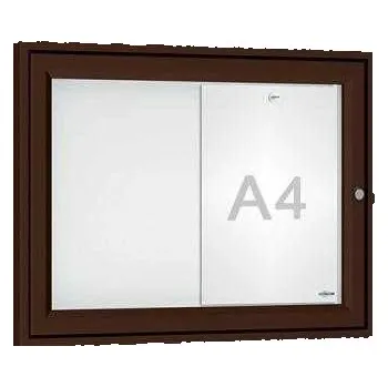Informační tabulka Venkovní elegantní vitrína Tradition, 2 x A4, hnědá + doprava zdarma