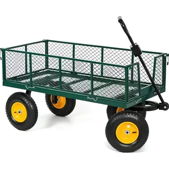 Zahradní vozík Čtyřkolový vozík s ojí, do 500 kg, 138 x 63 x 68,5 cm