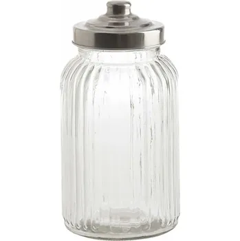 Dóza na potraviny Skleněná žebrovaná dóza Tuscania 1,3 l