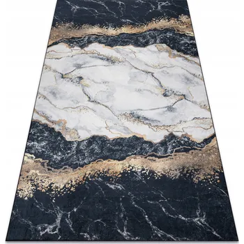 Koberec KOBEREC PRATELNÝ 120x170 MARMOROVÝ černý PROTISKLUZOVÝ #I078