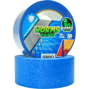 Lepicí páska Worms maskovací páska malířská modrá 48 mm x 50 m