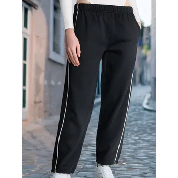 Dámské kalhoty Sinsay - Kalhoty s kontrastním lemováním - černá - 458AL-99X - 458AL-99X-S