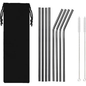 Brčka kovové Slámka kovová 8 ks