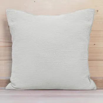 Povlak na dekorativní polštářek Mušelínový povlak na polštář MSN-057 Bledě šedý 40 x 40 cm