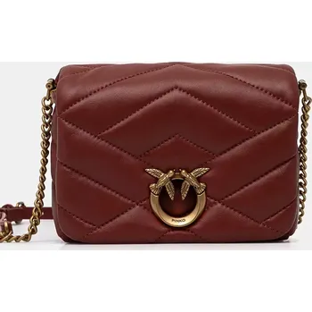 Kabelka Kožená kabelka Pinko hnědá barva 101584.A1ET 32X, vel. ONE SIZE