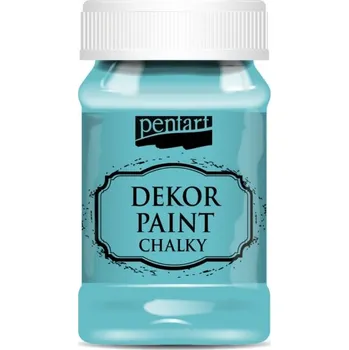 Speciální výtvarná barva Dekor paint chalky křídová barva, tyrkysová modrá - 230 ml