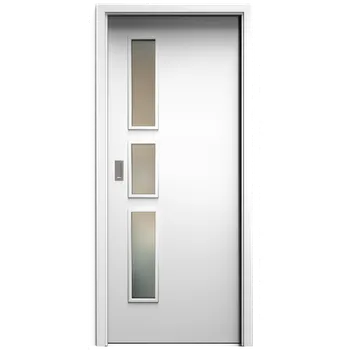 Interiérové dveře SAPELI ELEGANT KOMFORT M33 - CPL LAMINÁT - POSUVNÉ DVEŘE VČ. ZÁRUBNĚ - Bílá hladká Průchozí šířka (cm): 70, Průchozí výška (cm): 197, Typ skla: Satináto bílé