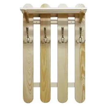 Věšák Dřevěná stěna - věšák s policí DT 353 50x80x29 cm borovice masiv