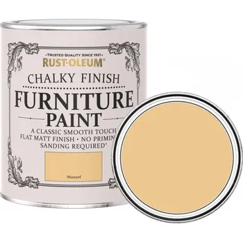 Barva na dřevo Rust-Oleum Barva na nábytek Chalky Finish Furniture Paint, křídový mat, Hořčicová - 750 ml