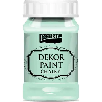 Speciální výtvarná barva Pentart Dekor paint chalky křídová barva, mátově zelená - 100 ml