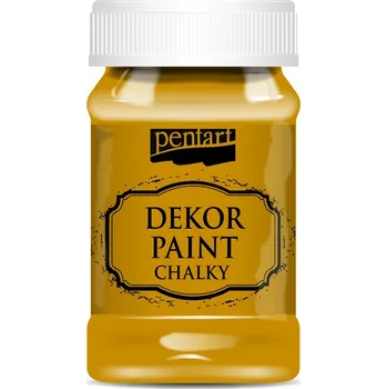 Speciální výtvarná barva Dekor paint chalky křídová barva, hořčicová žlutá - 230 ml