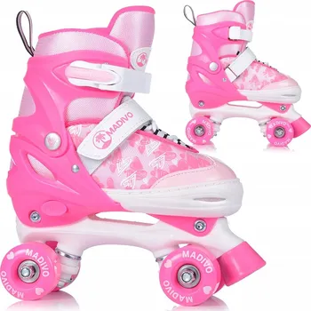 Kolečkové brusle Dětské nastavitelné Kolečkové Brusle MADIVO růžové 34-37