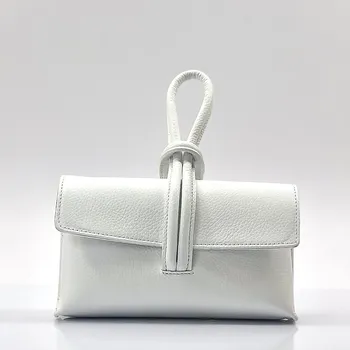 Kabelka Kabelka kůže malá 6528, Itálie barva: bílá