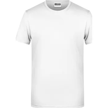 pracovní tričko James & Nicholson Tričko JN 8008 z bio bavlny, krátký rukáv, pánské COT02800800113-white 3XL Bílá