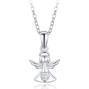 Šperk Stříbrný náhrdelník anděl se zirkony JMAN0597SN45