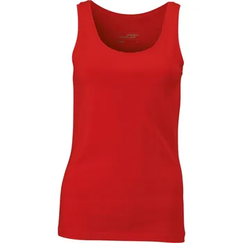 pracovní tričko James & Nicholson Tílko JN 970, bez rukávu, dámské COT02097015305-tomato 2XL Červená tomato