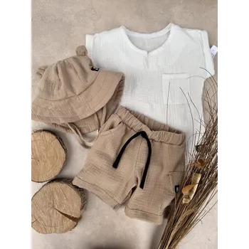 kraťase mušelín mocca velikost: 86/92