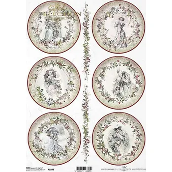 Umělecký papír Rýžový papír A4- R1899 - obr. v kruzích