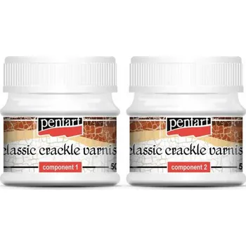 Speciální výtvarná barva Krakelovací lak Pentart dvoustupňový 50 ml + 50 ml