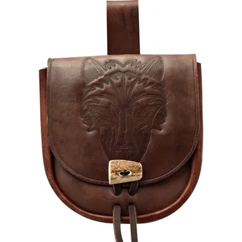 Hádek VLK, kožená brašna, hnědá