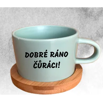 Fenomeno Hrneček Makronka - Dobré ráno čůráci! Barva hrnečku: Tyrkysová, Podšálek: Ne +0 Kč