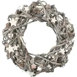 Věnec proutěný proplétaný z větviček 42 cm