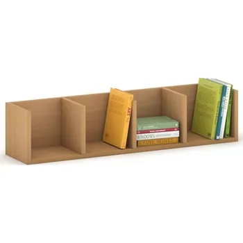 police Police na zeď PRIMO se 4 oddíly, 1000 x 310 x 250 mm, buk