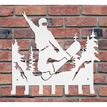 Věšák Šatní ramínko na snowboard bílý