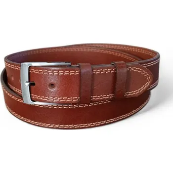 Opasek Pánský kožený opasek Penny Belts Francisco hnědý Délka: 105 cm
